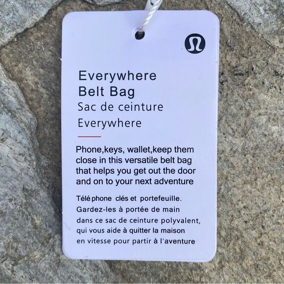 NWT New Lululemon Everywhere Belt Bag, Black w/Silver Hardware 1L Bum Bag - Picture 12 of 14